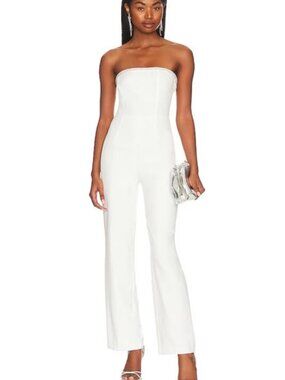 Ivory superdown Keke Strapless jumpsuit with sparkly detail, see description!